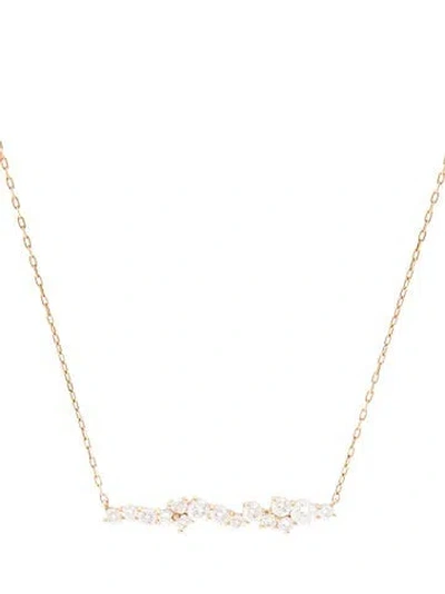 Pre-owned Sydney Evan 14k Diamond Cocktail Short Bar Necklace, 18" In Multi