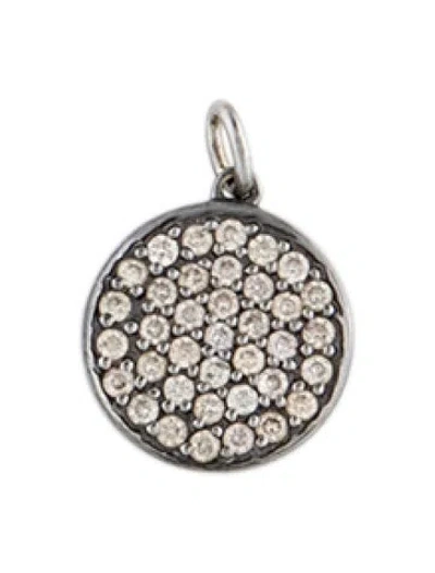 Pre-owned Sydney Evan 14k Diamond Disc Pendant Necklace In Multi