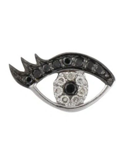 Pre-owned Sydney Evan 14k Diamond Evil Eye Single Stud Earring In Multi