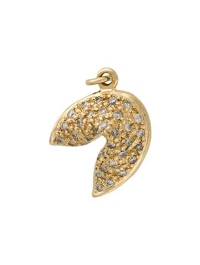 Pre-owned Sydney Evan 14k Diamond Fortune Cookie Charm In Multicolor
