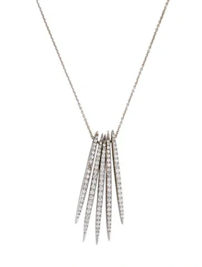 Pre-owned Sydney Evan 14k Diamond Fringe Necklace, 18" In Multi