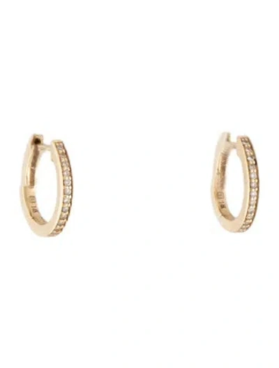 Pre-owned Sydney Evan 14k Diamond Huggie Earrings In Multicolor