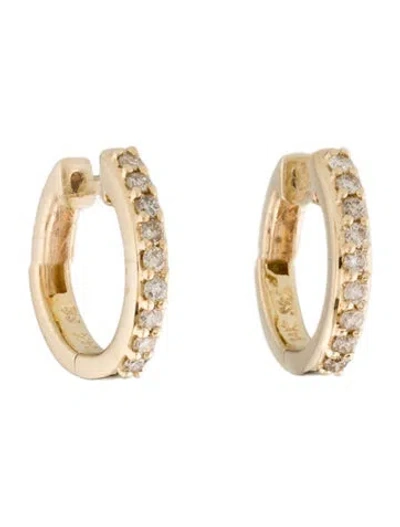 Pre-owned Sydney Evan 14k Diamond Huggie Hoop Earrings In Multi
