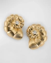 Sydney Evan 14k Diamond Large Nautilus Stud Earrings In Gold
