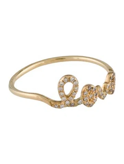 Pre-owned Sydney Evan 14k Diamond Love Ring In Multi