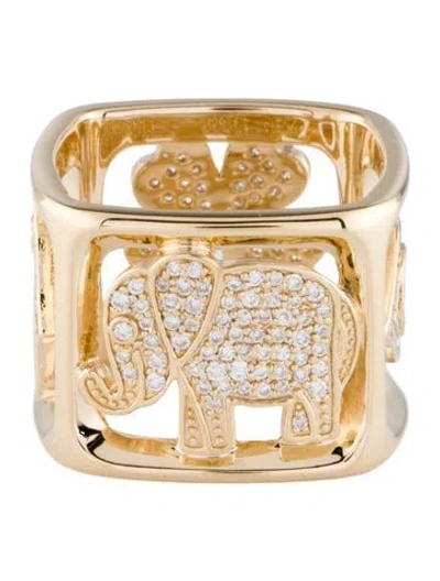 Pre-owned Sydney Evan 14k Diamond Luck Block Eternity Band In Multi