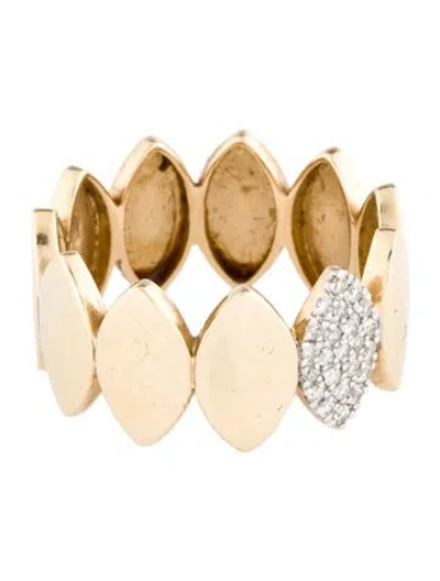 Pre-owned Sydney Evan 14k Diamond Marquise Eye Eternity Ring In Multi