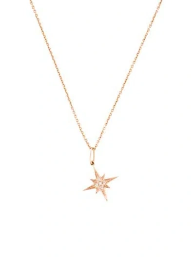 Pre-owned Sydney Evan 14k Diamond Mini Starburst Pendant Necklace, 18" In Multi