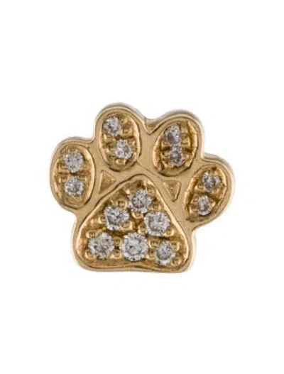Pre-owned Sydney Evan 14k Diamond Paw Stud Earring In Multi