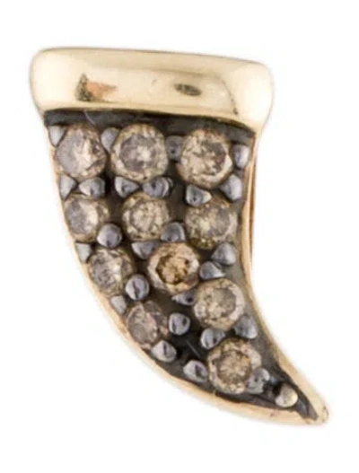 Pre-owned Sydney Evan 14k Diamond Shark Tooth Single Stud Earring In Multi