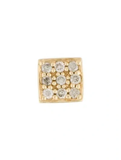 Pre-owned Sydney Evan 14k Diamond Single Stud Earring In Multi