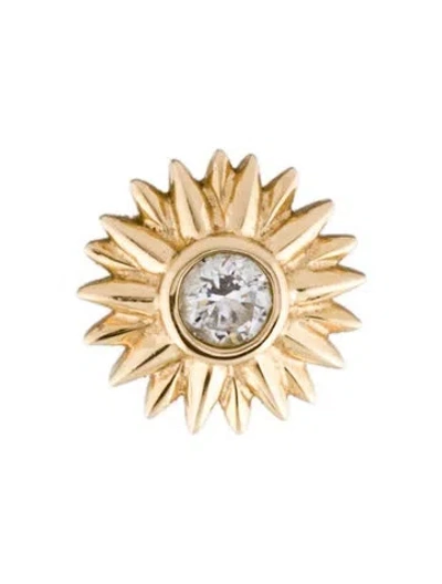Pre-owned Sydney Evan 14k Diamond Starburst Single Stud Earring In Multi