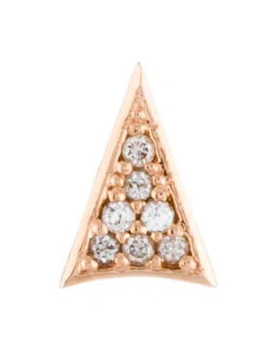 Pre-owned Sydney Evan 14k Diamond Triangle Single Stud Earring In Multi