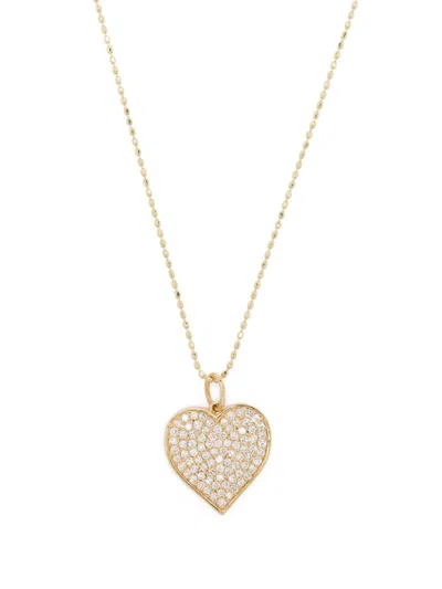 Sydney Evan 14k Gold Heart Charm Diamond Necklace