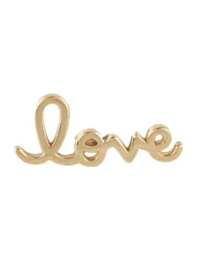 Pre-owned Sydney Evan 14k 'love' Single Stud Earring In Multicolor