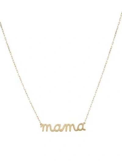 Pre-owned Sydney Evan 14k Mama Script Pendant Necklace, 18" In Multi