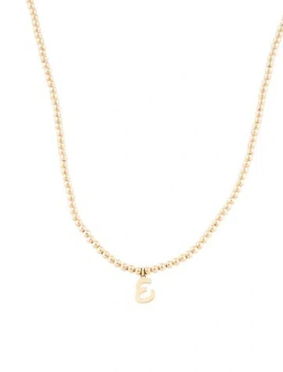 Pre-owned Sydney Evan 14k Medium Ball Chain With E Charm, 21" In Multicolor