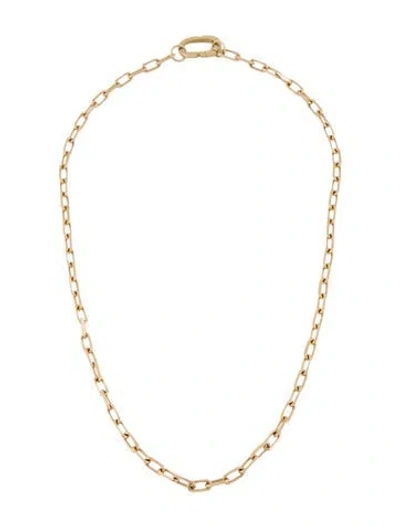 Pre-owned Sydney Evan 14k Paperclip Lock Charm Necklace, 18.25" In Multi