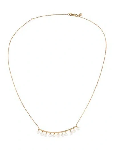 Pre-owned Sydney Evan 14k Pearl Collar Necklace In Multi