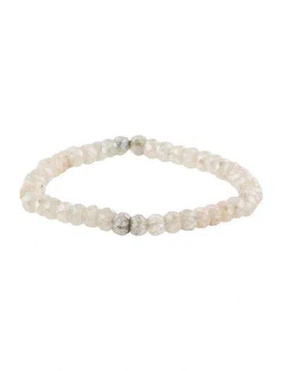 Pre-owned Sydney Evan 14k Quartzite Bead Bracelet, 5.25" In Multicolor