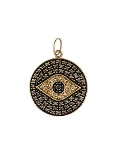 Pre-owned Sydney Evan 14k Sapphire & Diamond Evil Eye Pendant In Multi