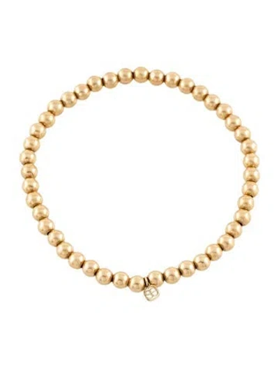 Pre-owned Sydney Evan 14k Smooth Round Bead Bracelet, 6" In Multi