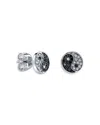 Sydney Evan 14k White Gold Black & White Diamond Yin Yang Single Stud Earring In Gold