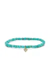 Sydney Evan 14k Yellow Gold Baby Heart Turquoise And Diamond Bracelet In Blue