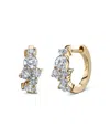 Sydney Evan 14k Yellow Gold Cocktail Huggie Hoop Earrings With Diamonds In Gold