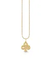 Sydney Evan 14k Yellow Gold Diamond Ace Of Clubs Charm Necklace, 16 In Gold