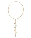 Sydney Evan 14k Yellow Gold Diamond & Cultured Freshwater Pearl Nautical Charm Lariat Necklace, 25