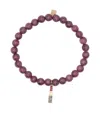 Sydney Evan 14k Yellow Gold Diamond And Ruby Charm Bracelet In Purple