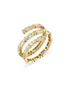 Sydney Evan 14k Yellow Gold Diamond Baguette & Round Bezel Coil Ring In Gold