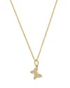 Sydney Evan 14k Yellow Gold Diamond Butterfly Pendant Necklace, 18