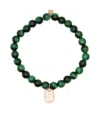 Sydney Evan 14k Yellow Gold Diamond Charm Bracelet In Green