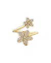 Sydney Evan 14k Yellow Gold Diamond Double Daisy Wrap Ring In Gold