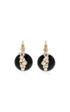 Sydney Evan 14k Yellow Gold Diamond Earrings In Black