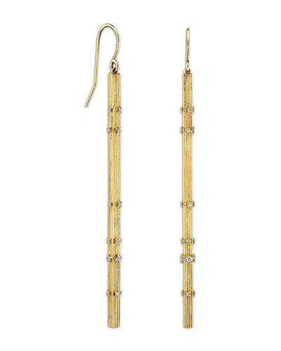 Sydney Evan 14k Yellow Gold Diamond Fluted Bar Earrings