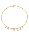 Sydney Evan 14k Yellow Gold Diamond Jet Set Dangle Collar Necklace, 18 In Gold
