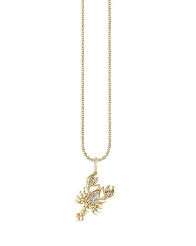 Sydney Evan 14k Yellow Gold Diamond Lobster Pendant Necklace, 18