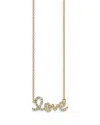 Sydney Evan 14k Yellow Gold Diamond Love Script Pendant Necklace, 18 In Gold
