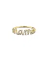 Sydney Evan 14k Yellow Gold Diamond Mama Script Ring In Gold