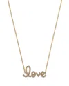 Sydney Evan 14k Yellow Gold Diamond Medium Love Script Pendant Necklace, 18 In Gold
