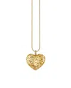 Sydney Evan 14k Yellow Gold Diamond Puffy Icon Wallpaper Heart Charm Necklace, 16 In Gold