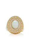 Sydney Evan 14kt Yellow Gold Marquise Eye Diamond Signet Ring In Gold