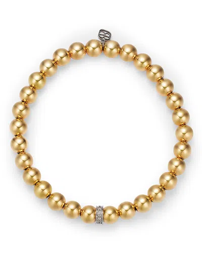 Sydney Evan Scallop Edge Diamond Bracelet In Gold