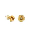Sydney Evan 14k Yellow Gold Diamond Rose Stud Earrings In Gold