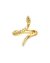 Sydney Evan 14k Yellow Gold Diamond Snake Wrap Ring In Gold
