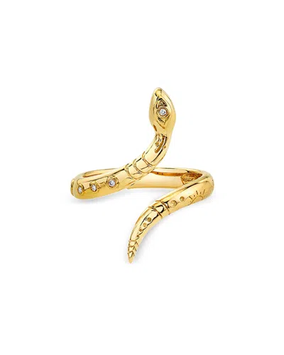Sydney Evan 14k Yellow Gold Diamond Snake Wrap Ring