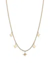 Sydney Evan 14k Yellow Gold Diamond Starburst Fringe Statement Necklace, 16 In Gold